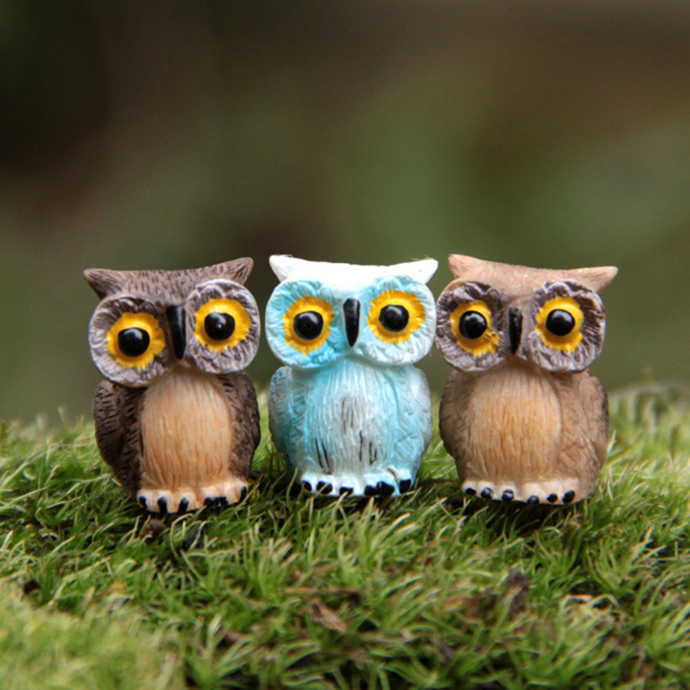 6Pcs Mini Resin Owl Ornament M - đánh giá và giá Succulent Arrangement Mini