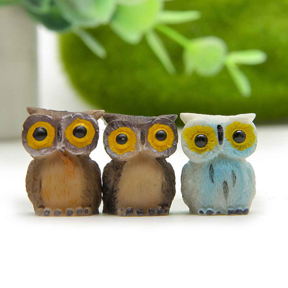 6Pcs Mini Resin Owl Ornament M - đánh giá và giá Succulent Arrangement Mini
