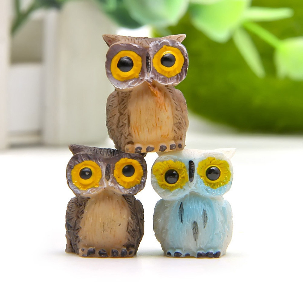 6Pcs Mini Resin Owl Ornament M - đánh giá và giá Succulent Arrangement Mini